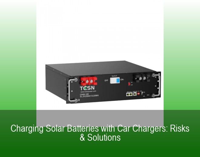 Charging Solar Batteries with Car Chargers: Risks & Solutions